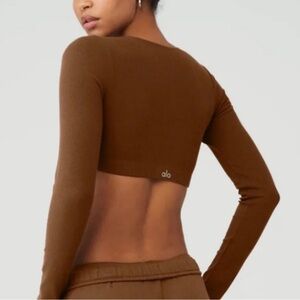 Alo Yoga Ribbed Defined Long Sleeve Bra